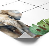 Safari Baby Shower Guess Due Date Calendar Poster (Coin)