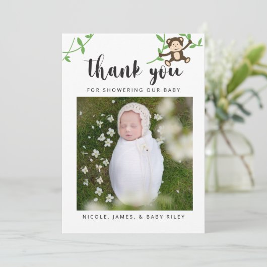 Safari Baby shower Hartelijk dank voor Oerwouden Kaart (Staand voorkant)