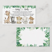 Safari Baby shower I Aanvraag van het Birthday Boo Informatiekaartje (Voorkant / Achterkant)