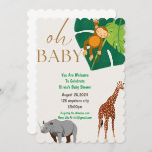 safari baby shower invitation