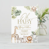 Safari Baby Shower Invitation Editable (Debout devant)