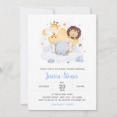 Safari Baby Shower Invitations sur Star Moon Sky (Devant)