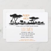 Safari Baby shower Kaart (Voorkant / Achterkant)