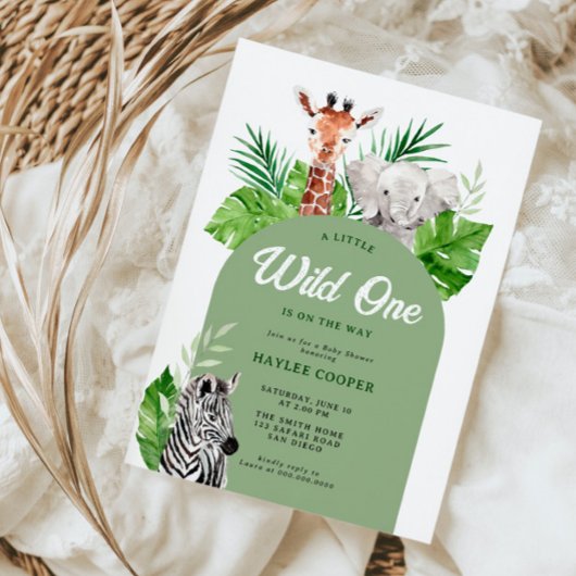 Safari Baby shower Kaart