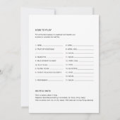 SAFARI Baby shower Libs, vul het blanco spel in Kaart (Achterkant)