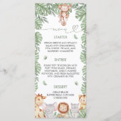 Safari Baby Shower Menu Template (Devant)