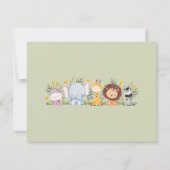 Safari Baby shower Merci Cartes Jungle Animaux (Dos)