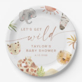 SAFARI-Baby shower Papieren Bordje (Voorkant)