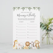 Safari Baby shower Quel Âge Avaient-Ils Jeu Carte (Debout devant)