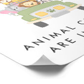 Safari Baby shower raden hoeveel spel teken Poster (Hoek)