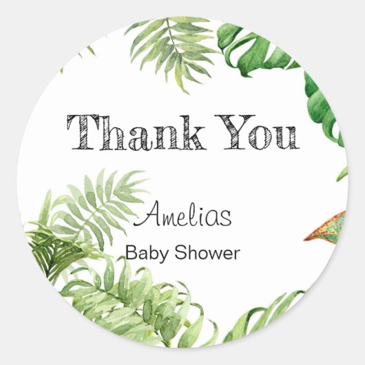 Safari Baby shower Sticker (Voorkant)