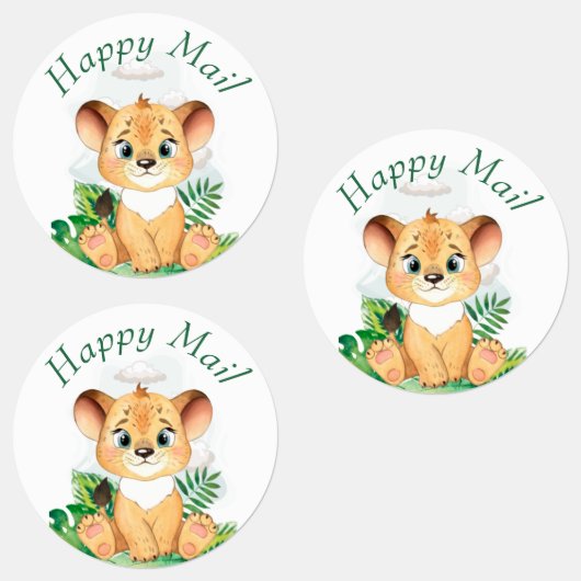 Safari baby shower stickers (Groep)
