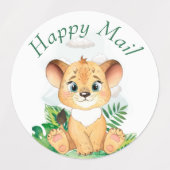 Safari baby shower stickers (Design 1)