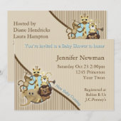 Safari Baby shower Uitnodiging (Voorkant / Achterkant)