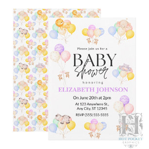 Safari Baby Shower Uitnodiging