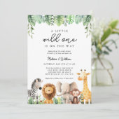 Safari Baby shower Uitnodiging (Staand voorkant)