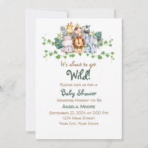 Safari baby shower uitnodiging