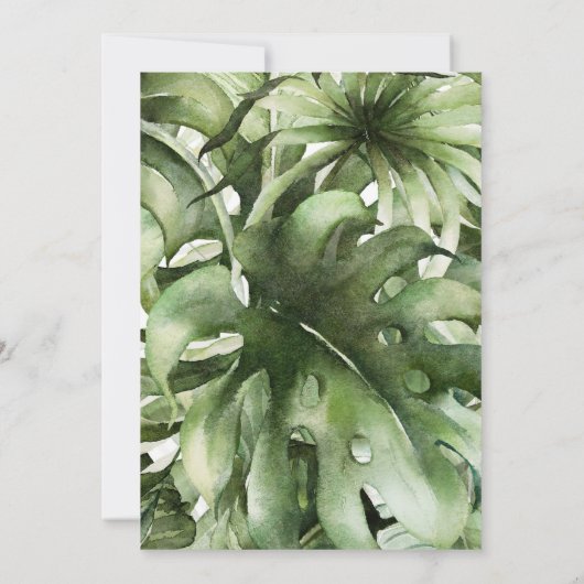 Safari Baby Shower Uitnodiging, Jongen Safari Jung Kaart (Achterkant)