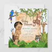 Safari Baby Shower-uitnodigingen Kaart (Voorkant)