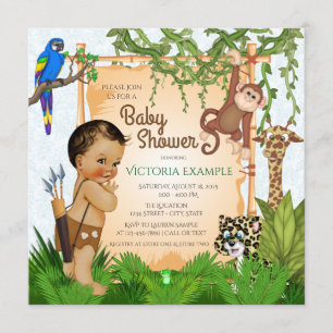 Safari Baby Shower-uitnodigingen Kaart