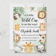 Safari babyshower uitnodiging