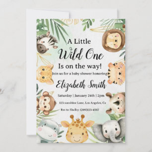 Safari babyshower uitnodiging