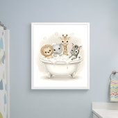 Safari Bath Squad Art mural pour salle de bain pou