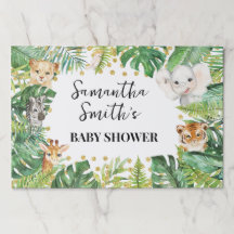 Safari Bébé Animaux Baby shower Lear Away Set de t