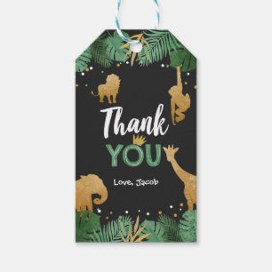 Safari bedankt je om label Oerwoud dierentuin te g Cadeaulabel