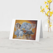 Safari Big 5 Carte Anniversaire (Fleur jaune)