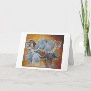 Safari Big 5 Verjaardag Kaart