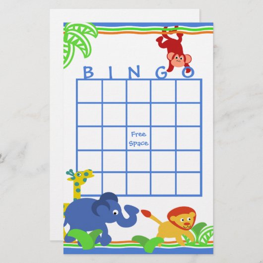 Safari Bingo (Voorkant / Achterkant)