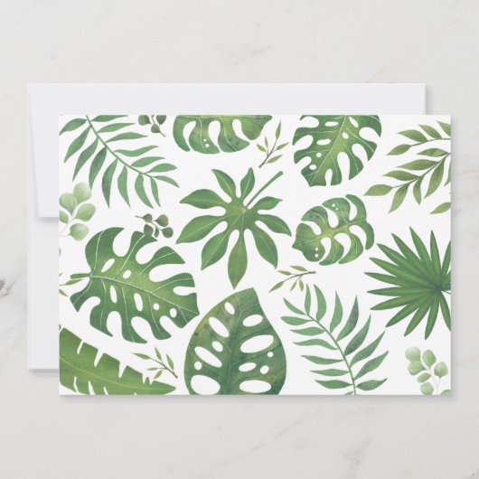 Safari Birthday Animals Oerwoud Wilde een en twee Bedankkaart (Achterkant)