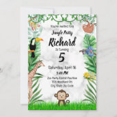 Safari Birthday Invitation - Oerwoud Birthday Part Kaart (Voorkant)