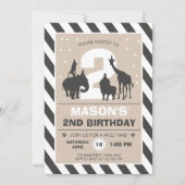 Safari Birthday Invitation Zoo Wilde Oerwouden Kaart (Voorkant)