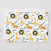 Safari Blue roept alle feestdieren 1e verjaardag Kaart (Achterkant)