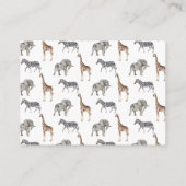 Safari Book Request for Baby shower Invitation Informatiekaartje (Achterkant)