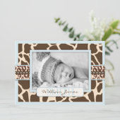 Safari Boy Aankondigingskaart Aankondiging (Staand voorkant)