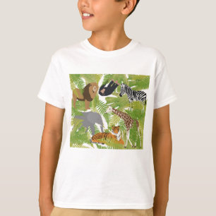 Safari Boy Cute Oerwoud Animals   Meisje T-shirt