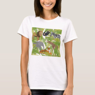 Safari Boy Cute Oerwoud Animals   Meisje T-shirt