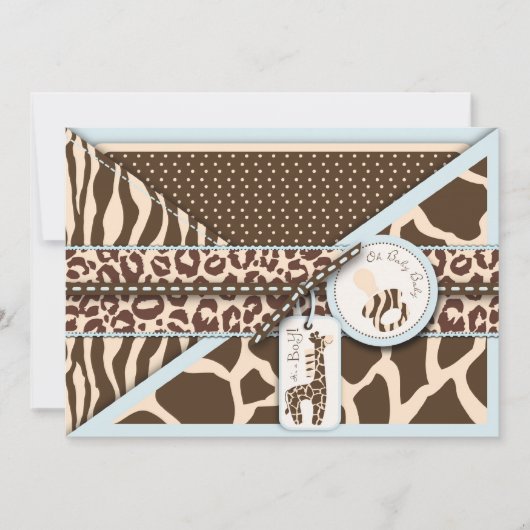 Safari Boy Invitation Card 2 (Devant)