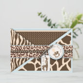 Safari Boy Invitation Card 2 (Debout devant)