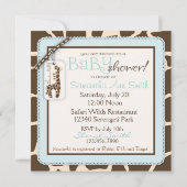 Safari Boy Invitation Carré (Dos)