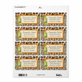 Safari Boy OU Étiquette de livraison (Feuille entière)