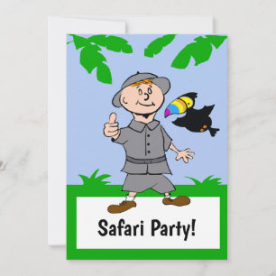 Safari Boy & Toucan Jungle Thème Invitation