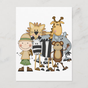 Safari Boy Tshirts and Gifts Briefkaart