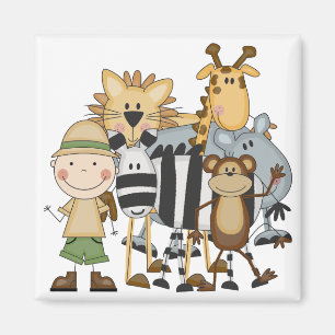 Safari Boy Tshirts en Gifts Magneet