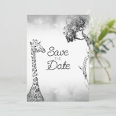 Safari Bruiloft Save The Date Ontwerp Kaart (Staand voorkant)