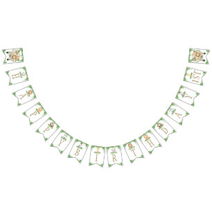 Safari Car Greenery Birthday Oerwouden Vlaggetjes