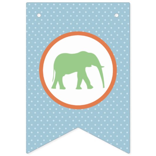 Safari Carousel Birthday Banner Bunting (Eerste vlag)